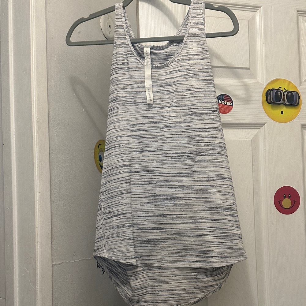 lululemon athletica Kids Heathered Gray/White Tank One-Piece